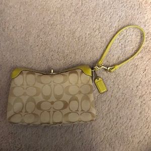Old school coach wristlet